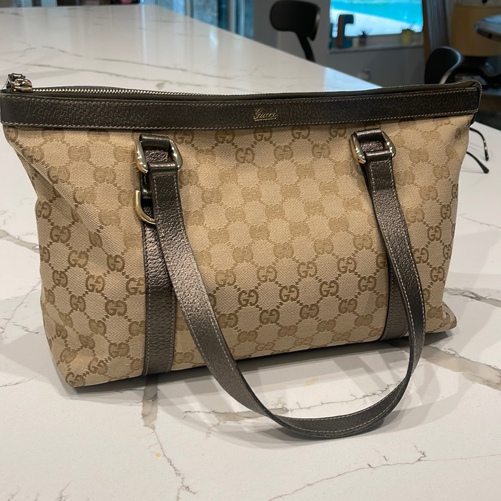 Gucci Abby shoulder bag canvas brown logo